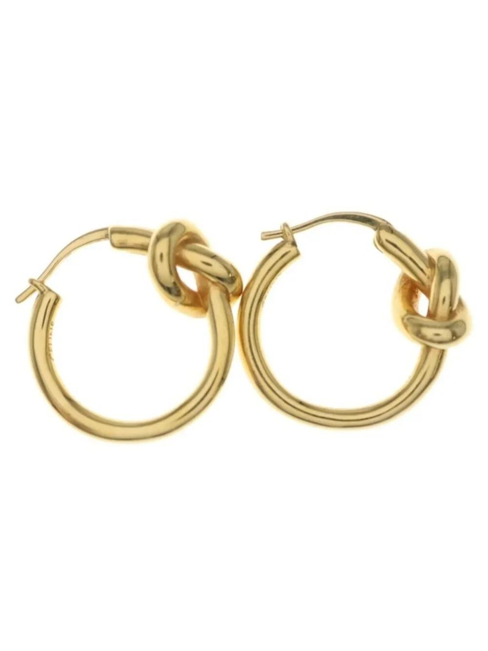 Celine Knot Small Hoop Earrings Gold Plated